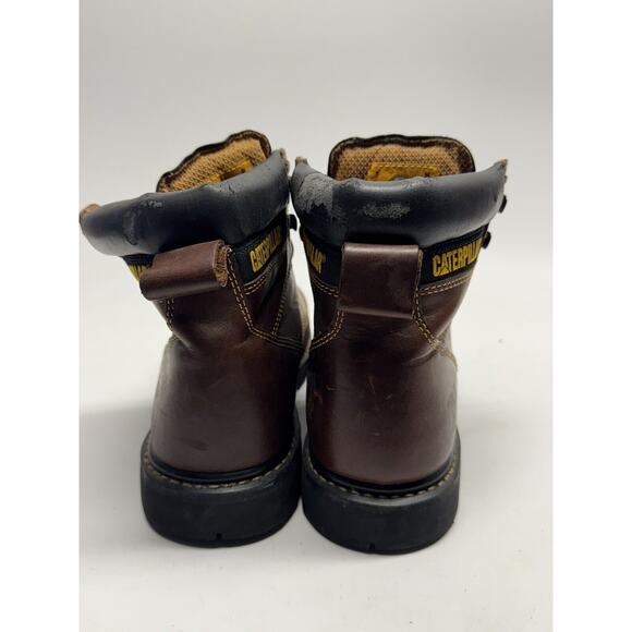 CAT Caterpillar P72365 Men's Soft Toe Brown Leather Work Boots Men 10.5 - Picture 7 of 12